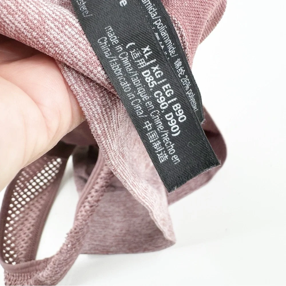 ✅ Victoria’s Secret Pink Sport Seamless Lightly Lined Bra Gray & Rose X-LARGE - Picture 4 of 6